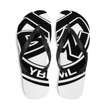 Load image into Gallery viewer, YBNRML White/Black Flip-Flops