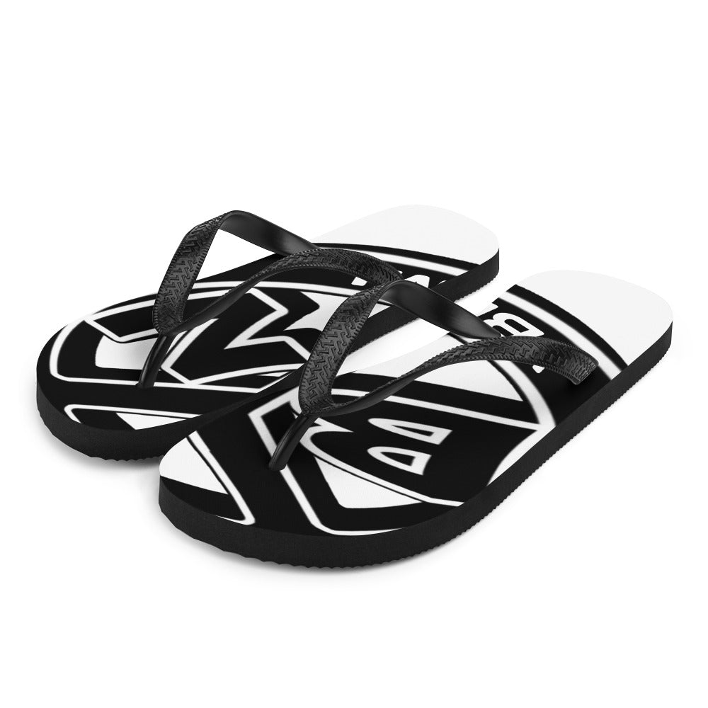 YBNRML White/Black Flip-Flops